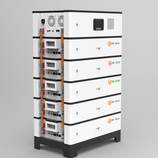 Bit Solar 51.2V 25KWH Stackable Battery 48V 25KWH Home Inverter Battery All In One